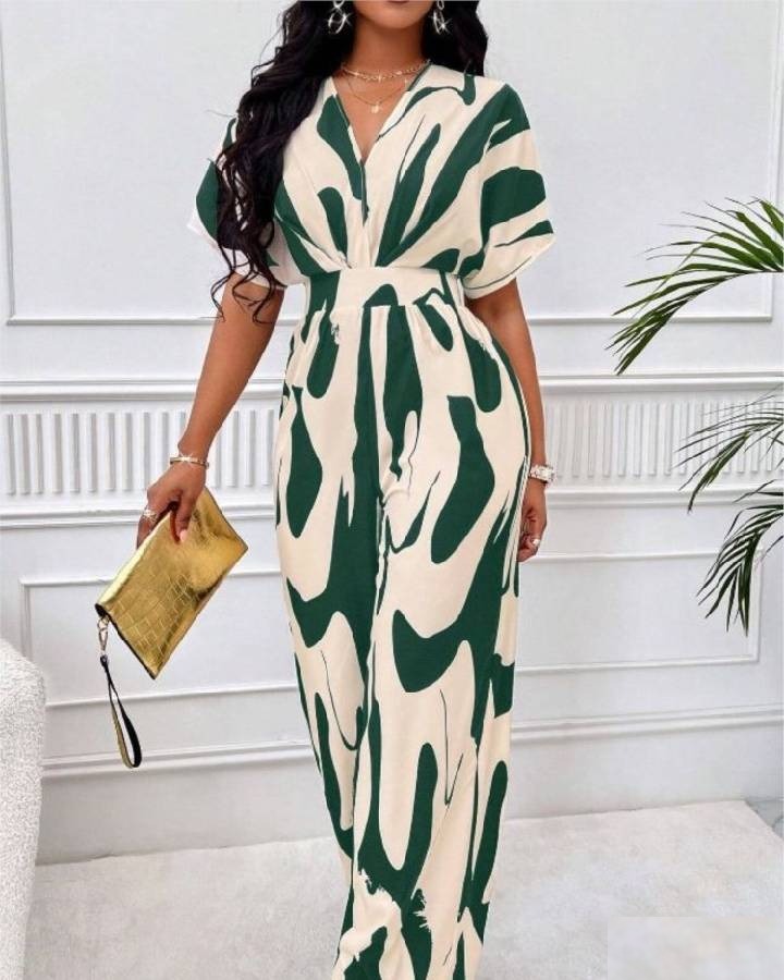 Combinaison imprimé femme chic - Vue 3 - CombiCérémonie