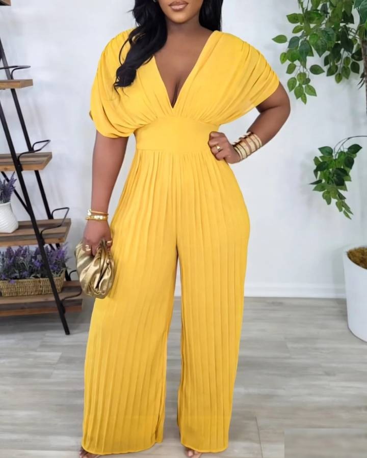 Combinaison femme grande taille chic - Vue 3 - CombiCérémonie