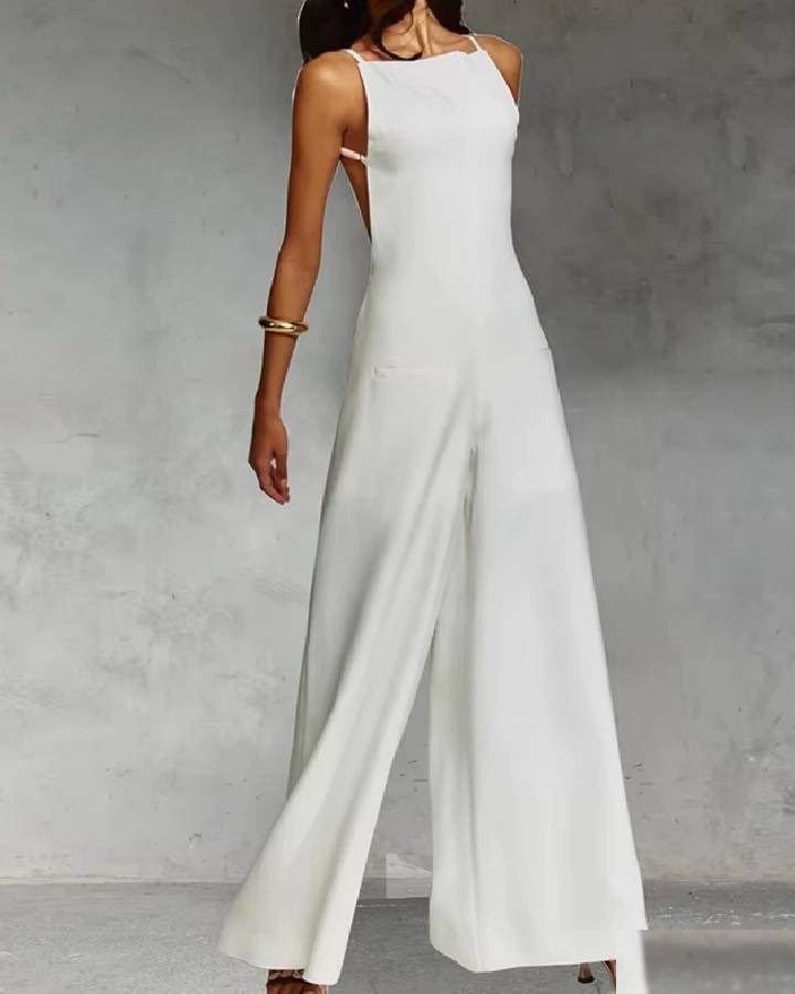 Combinaison femme chic dos nu - Vue 4 - CombiCérémonie