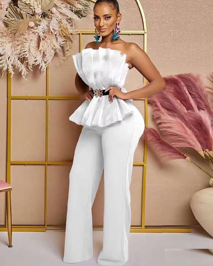 Combinaison chic tenue mariage invité femme pantalon - Vue 3 - CombiCérémonie