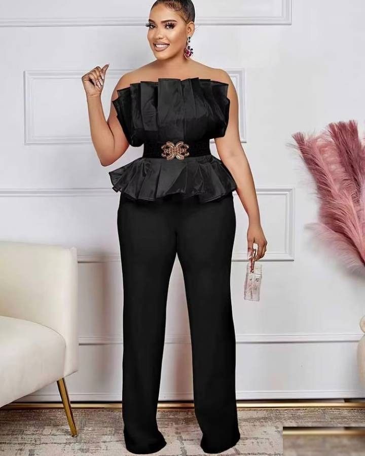 Combinaison chic tenue mariage invité femme pantalon - Vue 2 - CombiCérémonie