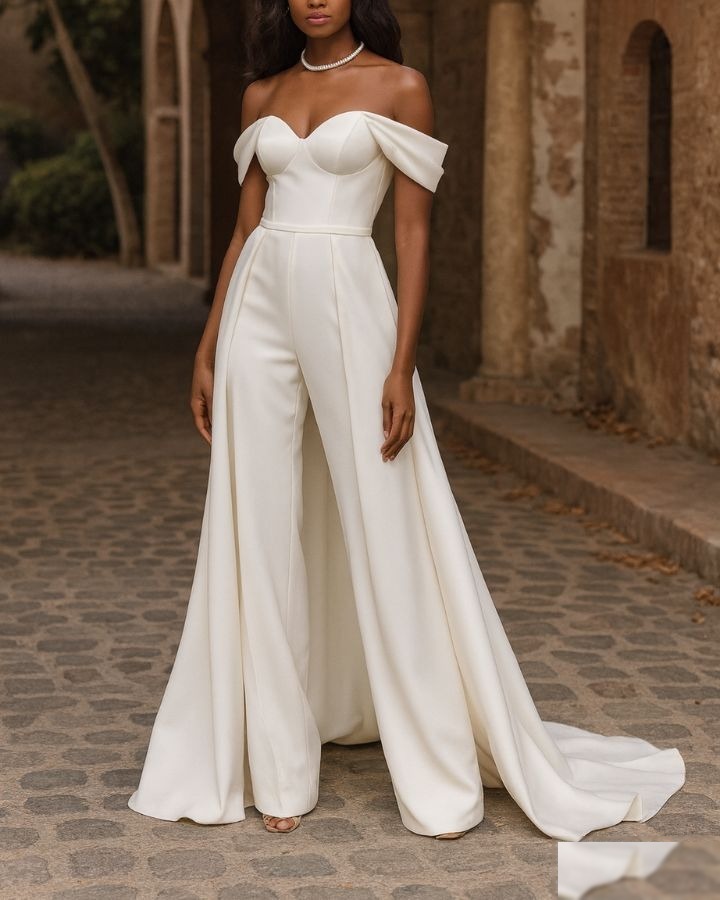 Combinaison Mariage Traîne Longue CombiCeremonie