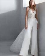 Combi pantalon blanche mariage - CombiCérémonie