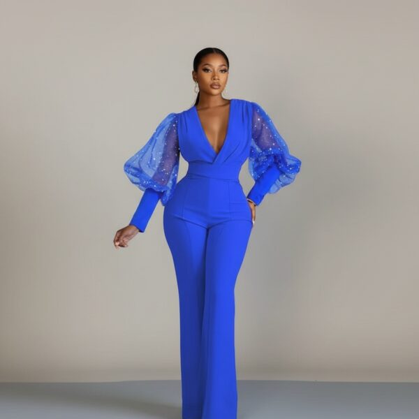 Combinaison Pantalon Bleu Ciel Mariage Femme