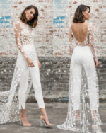 Combinaison avec traine mariage - CombiCérémonie