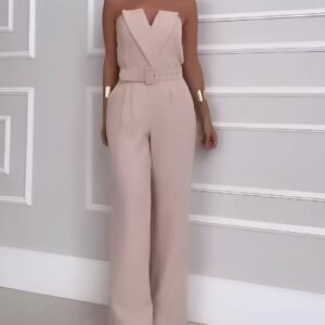 Combinaison beige femme chic - CombiCérémonie