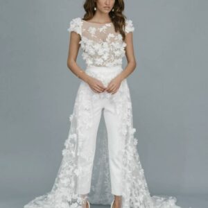 Combinaison blanche avec traine - CombiCérémonie