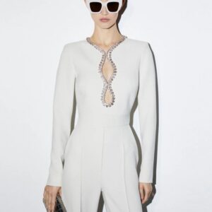 Combinaison blanche elegante femme - CombiCérémonie