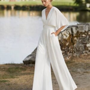 Combinaison Blanche Fluide - CombiCérémonie