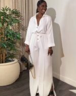 Combinaison blanche fluide femme - CombiCérémonie