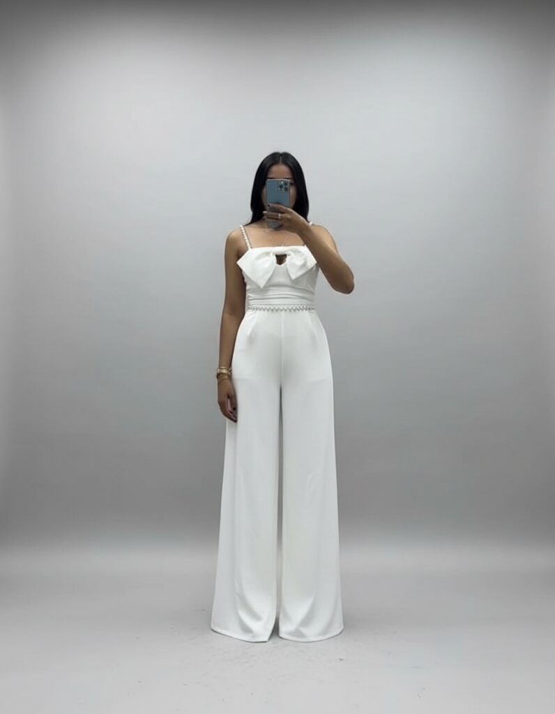 Combinaison Blanche Invitée Mariage - CombiCérémonie
