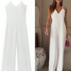 Combinaison blanche jambe large - CombiCérémonie