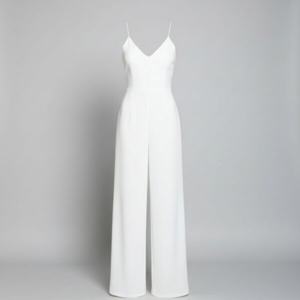 Combinaison blanche jambe large