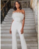 Combinaison Blanche Plume - CombiCérémonie