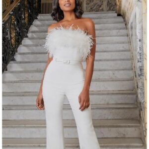 Combinaison Blanche Plume - CombiCérémonie