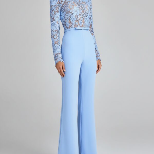 Combinaison Bleu Mariage Dentelle Femme
