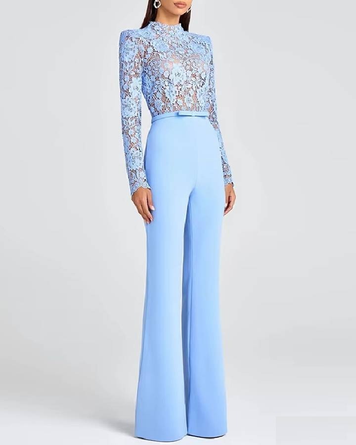 Combinaison bleu dentelle - CombiCérémonie