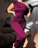 Combinaison bordeaux élégante - CombiCérémonie