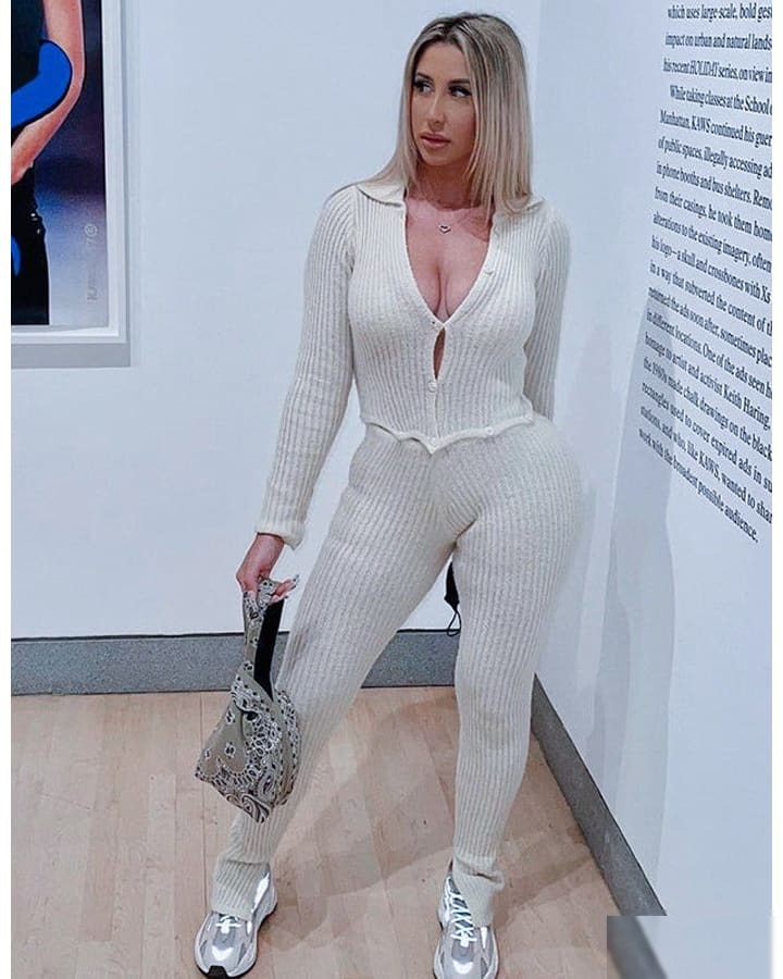 Combinaison Chic Fille Tricoté - Vue 2 - CombiCérémonie