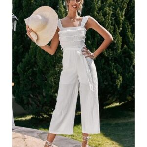 Combinaison Femme Blanche à Bretelle - CombiCérémonie