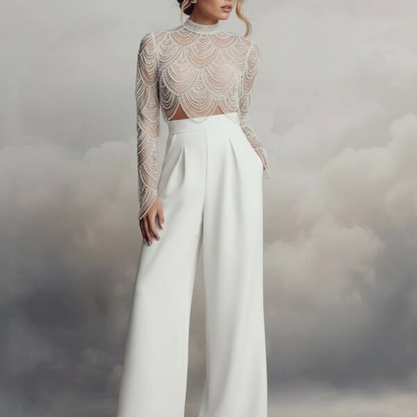 Combinaison femme mariage civil