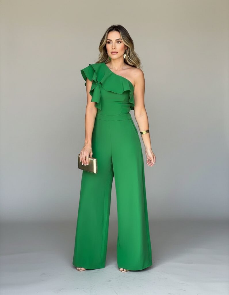 Combinaison femme verte mariage - CombiCérémonie
