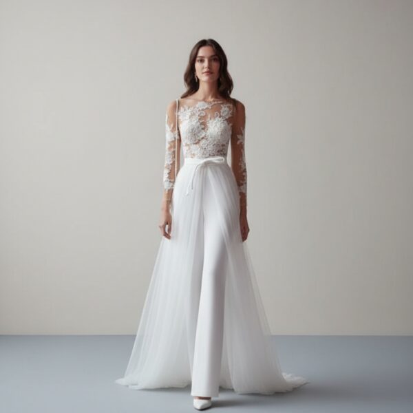 Combinaison fleurie mariage femme