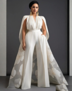 Combinaison grande taille mariage avec traine - CombiCérémonie