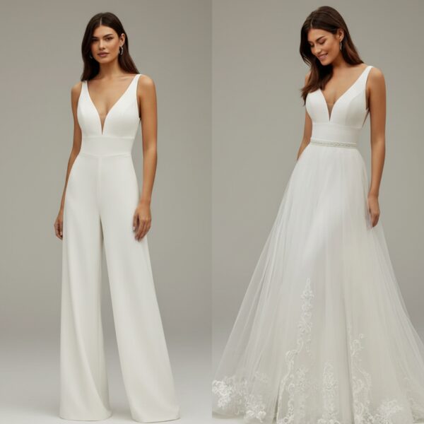Combinaison longue mariage femme