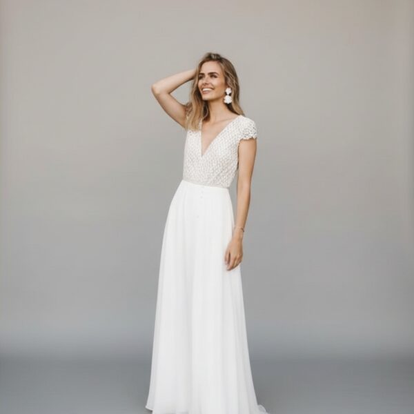 Combinaison mariage boheme femme