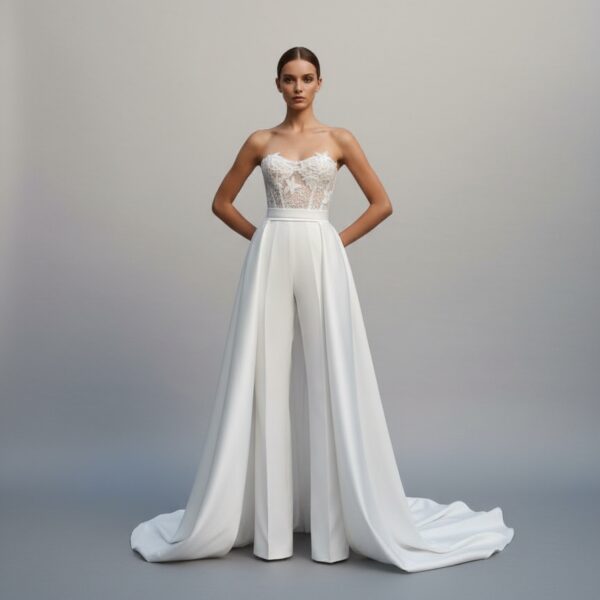 Combinaison Mariage Élégante Bustier