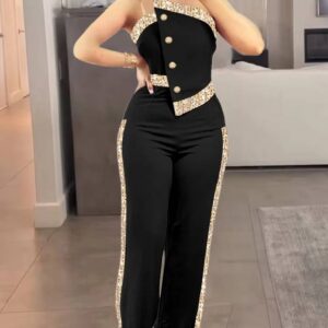 Combinaison noire asymetrique - CombiCérémonie