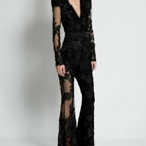 Combinaison noire avec dentelle - CombiCérémonie
