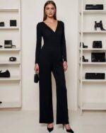 Combinaison noire femme manche longue - CombiCérémonie