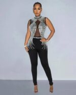 Combinaison noire femme soirée - CombiCérémonie