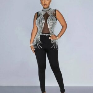 Combinaison noire femme soirée - CombiCérémonie