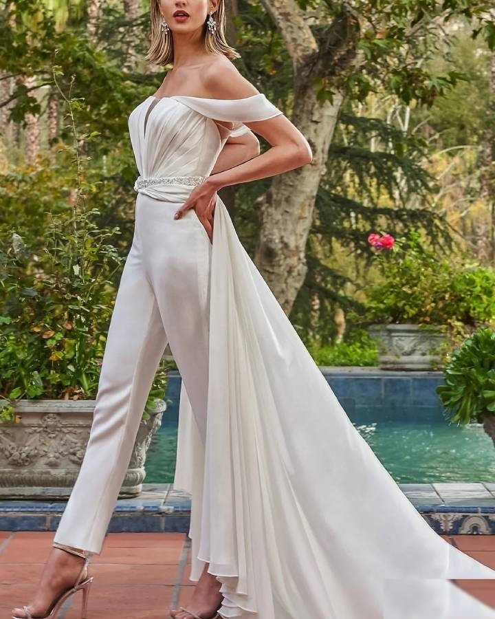 Combinaison pantalon avec traine - CombiCérémonie