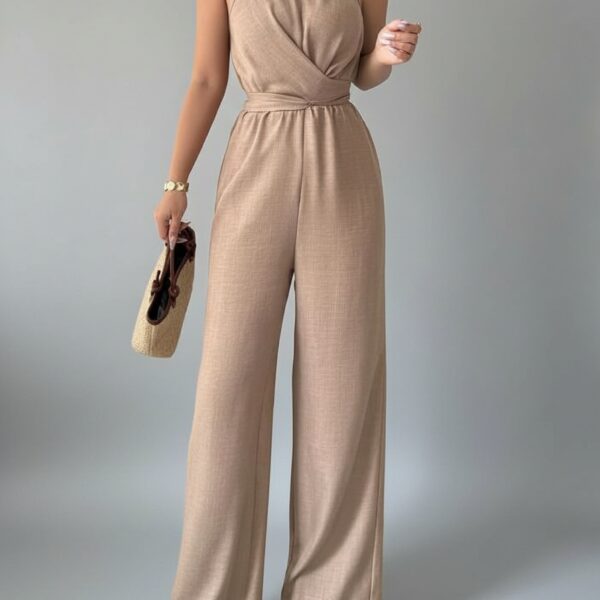 Combinaison pantalon beige - CombiCérémonie