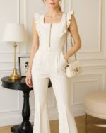 Combinaison pantalon blanc femme - CombiCérémonie