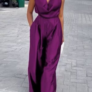 Combinaison pantalon femme violette - CombiCérémonie