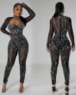 Combinaison pantalon soiree noire - CombiCérémonie