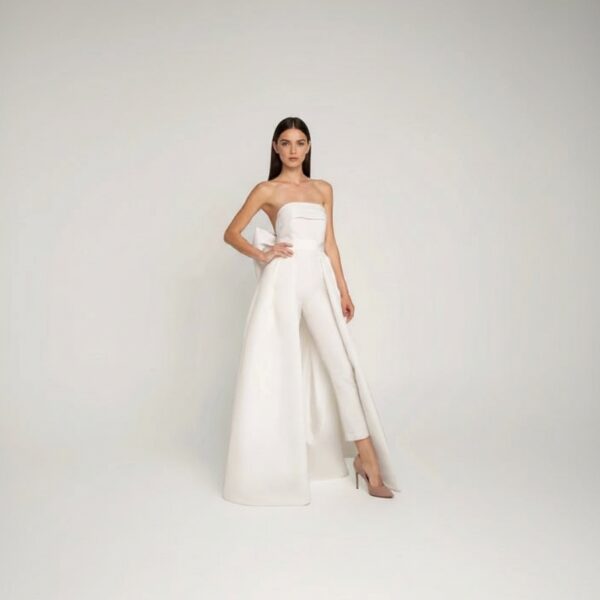 Combinaison robe de mariée pantalon
