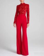 Combinaison rouge femme soirée - CombiCérémonie