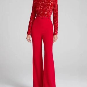 Combinaison rouge femme soirée - CombiCérémonie