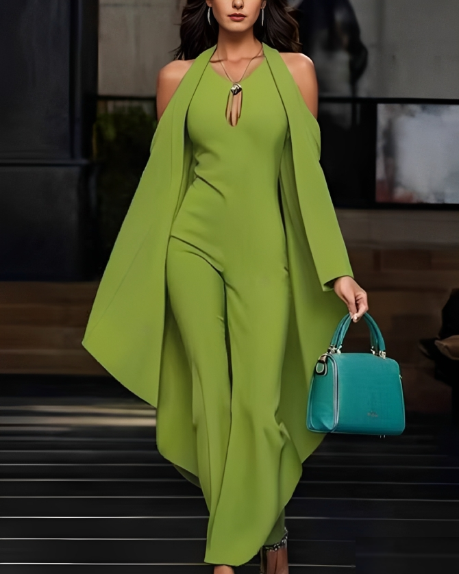 Combinaison verte femme ceremonie - CombiCérémonie