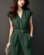 Combinaison verte femme chic - CombiCérémonie