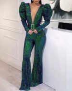 Combinaison verte sequin - CombiCérémonie