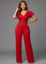 Combinaison Rouge Chic cérémonie femme   CombiCeremonie