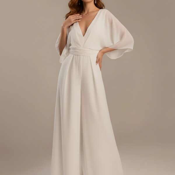 Combi pantalon fluide mariage
