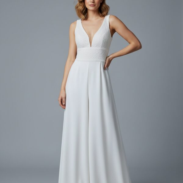 Combinaison blanche mariage civil